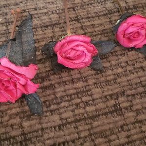 Set of 3 boho rose Bobby pins